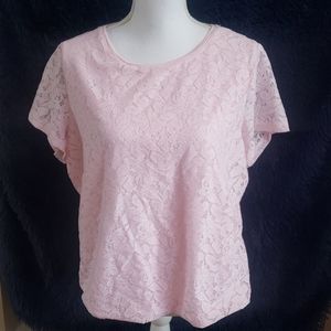 Pink lacey tee
